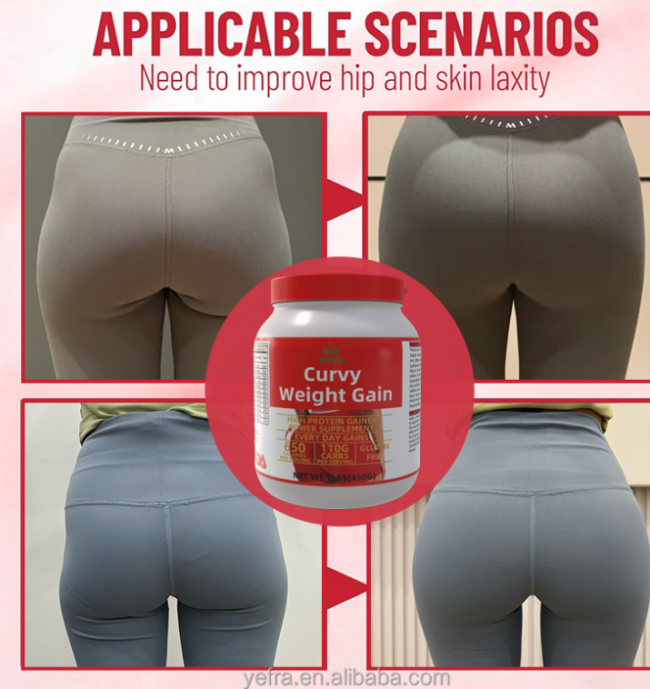 Curvy Weight Gainer Supplements Bodybuilding Protein Powder Weight Gain Big Butt Hips Health Mass Gainer Protein Powder
