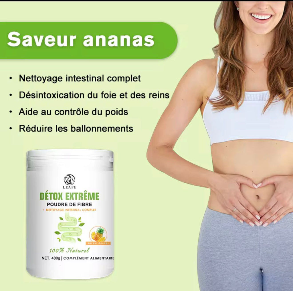 Natural Extreme Detox Powder Pineapple Flavor Adult Weight Loss Intestinal Support