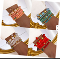 KISSWIFE 8Pcs/Set Cute Colourful Rice Beads Ajustable Bracelet Set for Women Girls Jewelry